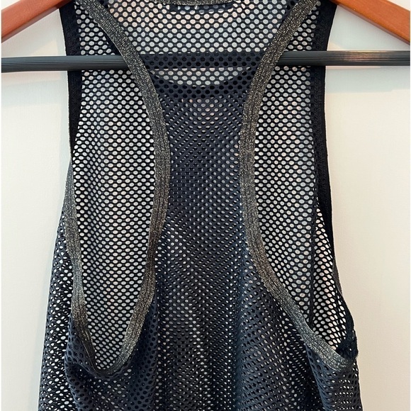 Koral Activewear Tank Top Black Mesh Netting Sleeveless Tank - Picture 7 of 12